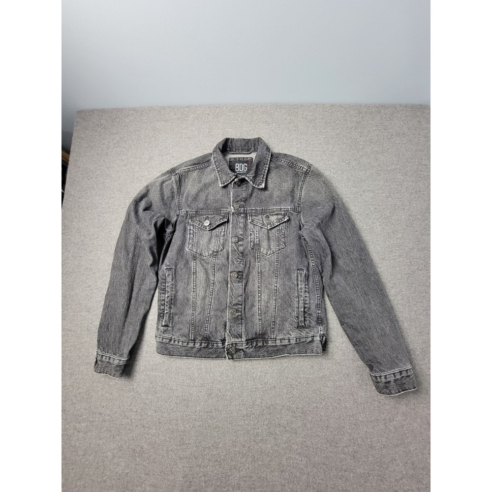 Vintage BDG Urban Outfitters Jean Trucker Jacket Mens Small Gray Acid Wash Denim